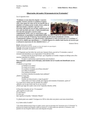 An Lisis Del Cuadro De Blanes Juramento De Los Orientales Pdf