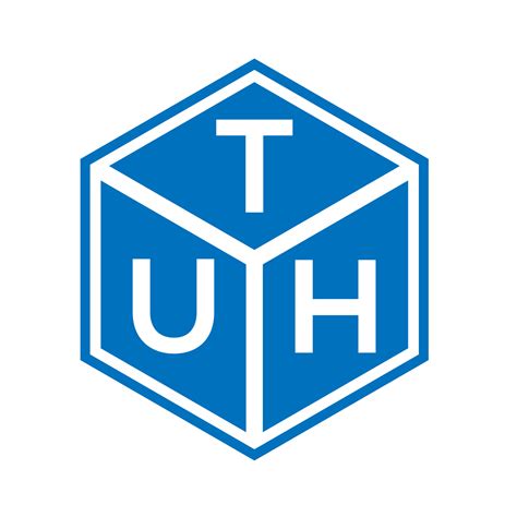 TUH letter logo design on black background. TUH creative initials ...