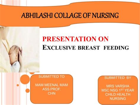 Exclusive Breastfeeding Pptx