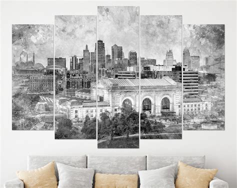 Kansas City Skyline, Kansas City Canvas Art, Kansas City Painting ...