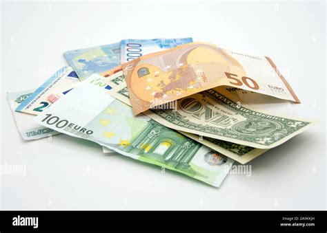 Stack Of Bills Of Different Denominations Rubles Dollars And Euroson
