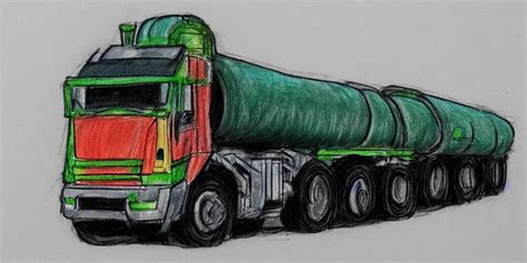 A Transport Erector Launcher Drawn In Crayon Highly Stable Diffusion