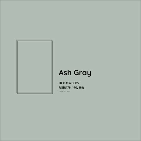 About Ash Gray - Color codes, similar colors and paints - colorxs.com