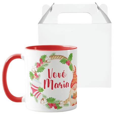 Caneca Personalizada Para Presente De Natal Foto E Nome