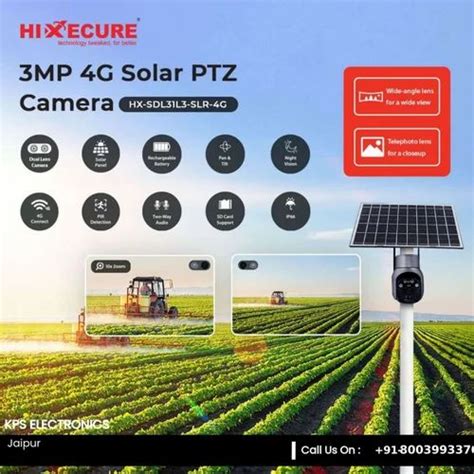 Hi Xecure Mp G Solar Dual Lens Ptz Camera At Rs Solar Camera