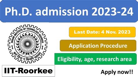 Iit Roorkee Phd Admission Ll Phd Admission Ll January Session