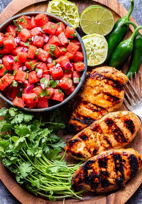 Grilled Honey Lime Chicken With Watermelon Salsa Recipe Runner