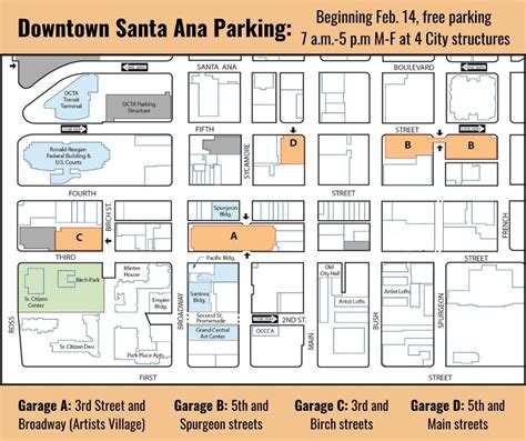 Downtown Santa Ana Parking City Of Santa Ana