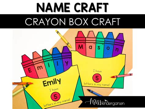Printable Crayon Box Name Craft | Back to School Craft - Etsy | Back to ...