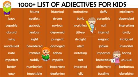 Pin on Adjectives