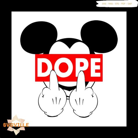 Dope mickey middle finger svg, Disney Svg, Mickey Mouse Svg, - Inspire ...