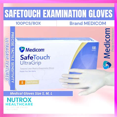 Medicom Safetouch Ultra Grip Latex Powder Free Textured Examination