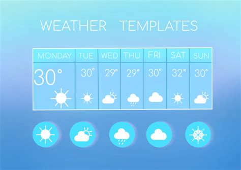 Weather Forecast Template Blue Simple Template | PSD Free Download ...