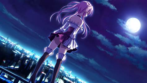 3rd Eye Building City Game Cg Gensou No Idea Long Hair Makita Maki Moon