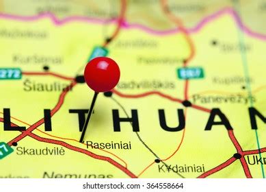 Raseiniai Pinned On Map Lithuania Stock Photo 364558664 | Shutterstock