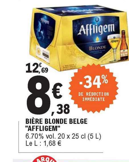 Promo Bi Re Blonde Belge Affligem Chez E Leclerc Icatalogue Fr