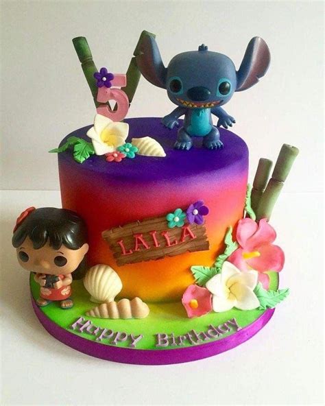 Disney Birthday Cakes Luau Birthday Party Disney Cakes Disney Food Lilo And Stitch Cake