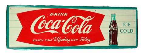 Lot Detail Tin Drink Coca Cola Enjoy That Refreshing New Feeling Sign