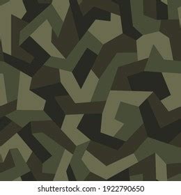 Geometric Camouflage Seamless Pattern Abstract Modern Stock Vector