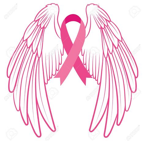 Cancer Ribbon With Wings Clipart 49 Koleksi Gambar