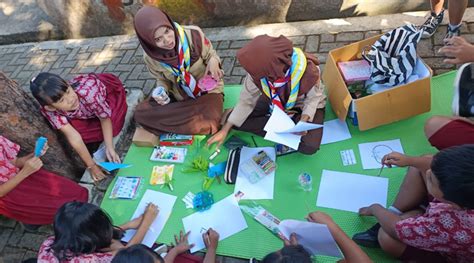 Ambil Peran Aksi Peduli Literasi Saka Pustaka Lakukan Kunjungan Ke Sdn