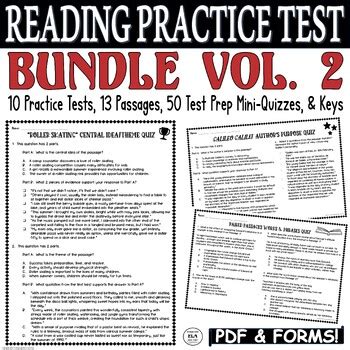 Reading Comprehension For High School Worksheets Assessment Test