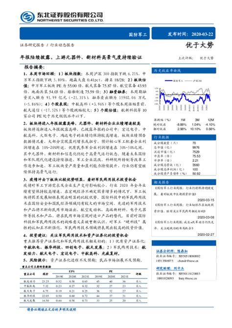 国防军工行业跟踪：板块业绩陆续披露，2021或将维持高景气度【发现报告】