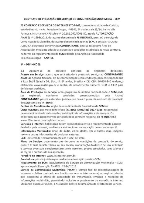 Pdf Contrato De PrestaÇÃo Do ServiÇo De ComunicaÇÃo