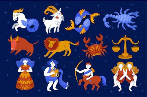 Colecci N De Signos Del Zodiaco Estilo Dibujado A Mano Vector Premium