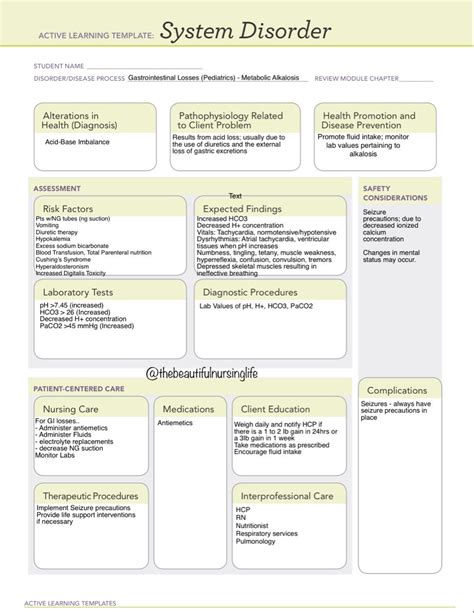 System Disorder Templates Nursing School Motivation Nursing Notes