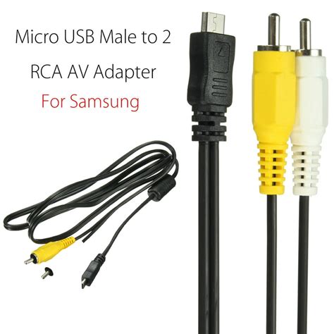 Micro Usb Male Videocableadapter To 2 Rca Av Adapter Audio Video Cable 140cm For Samsung Andriod