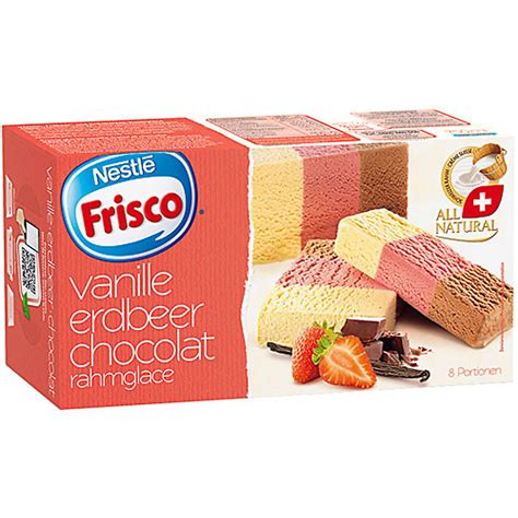 Kaufen Nestl Frisco Rahmglace Vanille Erdbeer Chocolat Migros