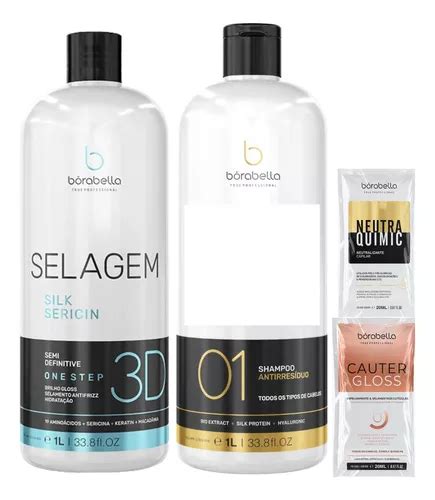 Borabella Selagem 3d 1lt Shampoo Detox Antiressíduos 1lt