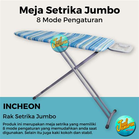 Jual Meja Setrika Jumbo Berdiri Lesehan Meja Gosokan Papan