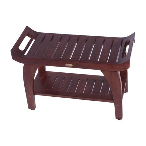 Decoteak Tranquility Teak 30 In Asia Bench With Lift Aide Arms