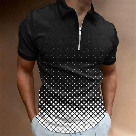 Cheap 3d Digital Print Men Casual Short Sleeve Polo Shirt Men Casual