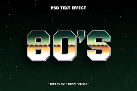 Premium PSD Retro Vintage 80 S Style Text Effect