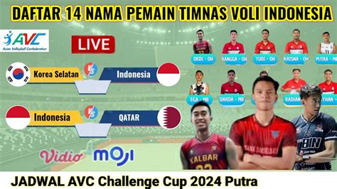 Resmi Daftar Pemain Timnas Voli Putra Indonesia Jadwal Avc