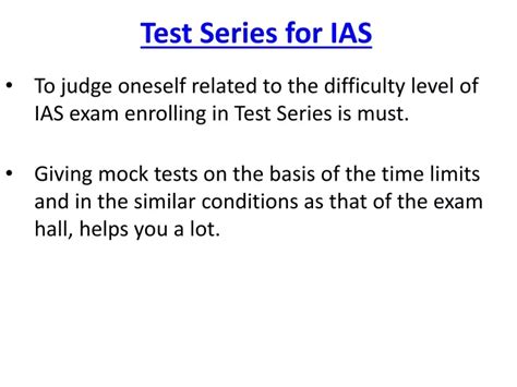 Ppt Test Series For Ias Powerpoint Presentation Free Download Id