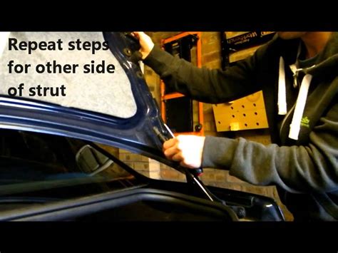 How To Change Install A Trunk Strut Lift On A Volvo S40 Youtube