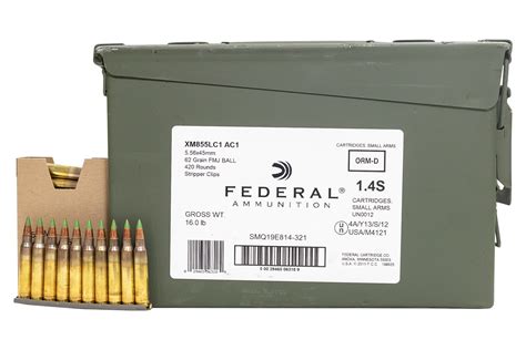 Federal Xm Lc Ac Xm Gr Stripper Clips Ammo Can Rounds