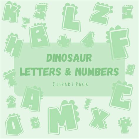 Dinosaur Font Dinosaur Alphabet Dinosaur Letters And Numbers