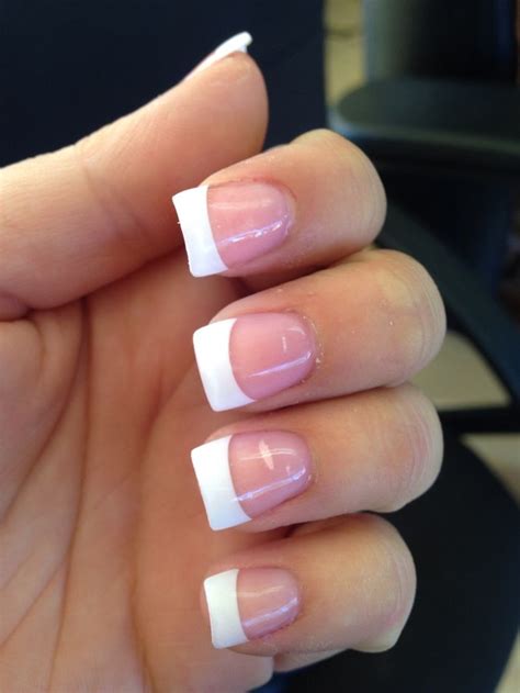 White Tip Nails White Tip Nails White Tip Acrylic Nails Short