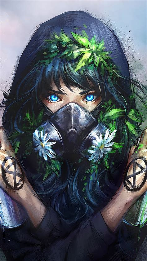 Anime, Gas Mask, Fantasy, 4k HD Phone Wallpaper | Rare Gallery