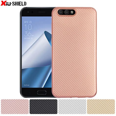 Carbon Fiber Soft Silicone Case For ASUS Z01KD ZenFone 4 ZE554KL ZE 554