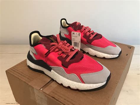 New Adidas Originals Nite Jogger Runningathletic Shoes Pinkmaroon