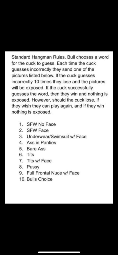 CUCKS DM To Play Hangman With Your Hot Wife Or GF DM Or Kik Jake Welt3 R Girlstojerkof