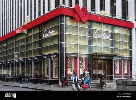 Cartier Store Front Holiday Season Nyc Stock Photo Royalty Free