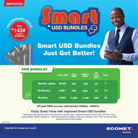 Econet Wireless On Twitter Enjoy Great Value On Sms Bundles Get