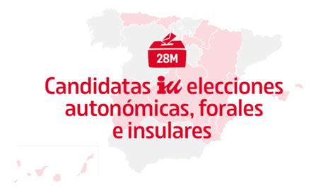 Listado candidaturas elecciones autonómicas 28M Izquierda Unida